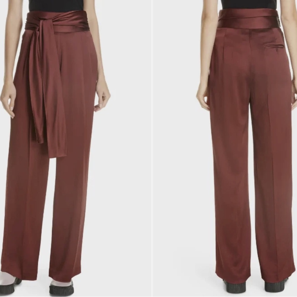 3.1 Phillip Lim Rich Brown/red Wide-Leg Trousers